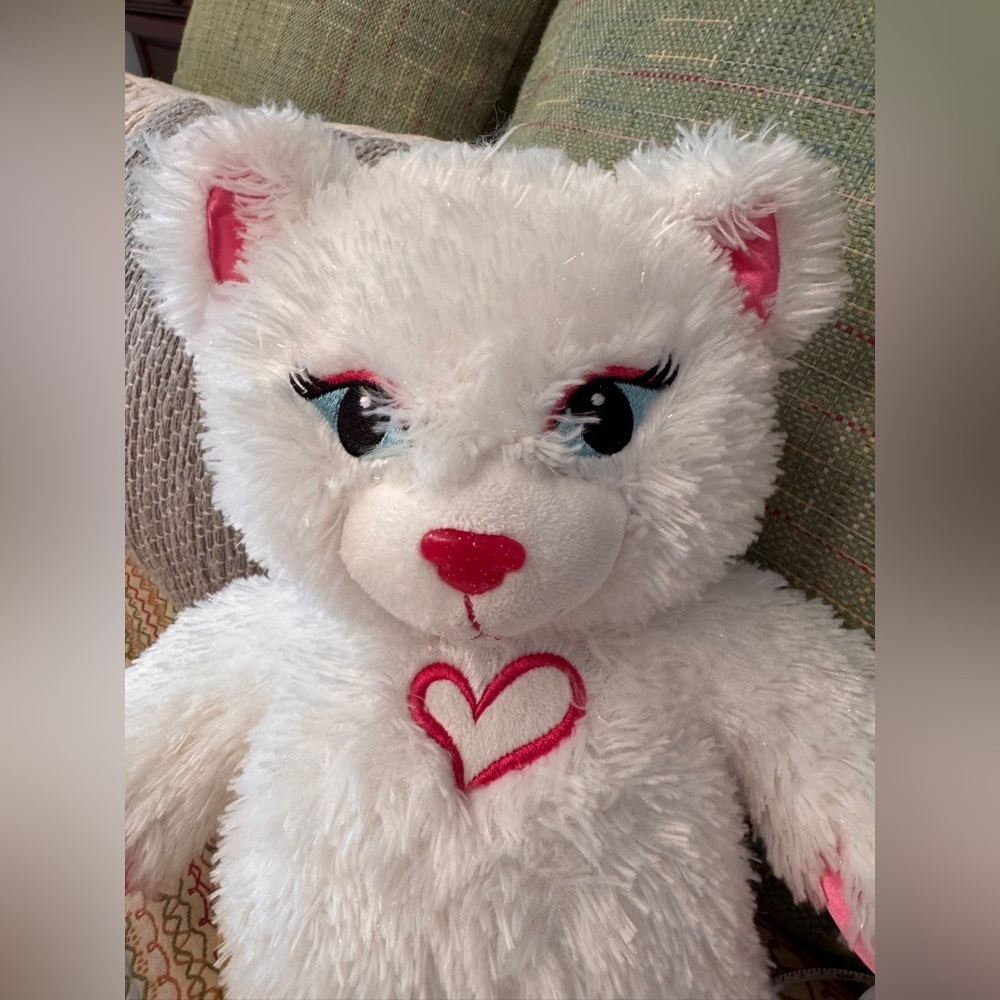 Build-A-Bear White and Pink Sassy Kitty Plush Toy - Picture 3 of 12